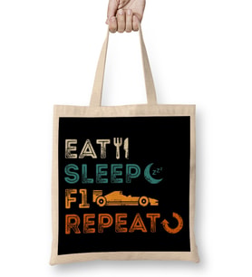 Eat Sleep F1 Repeat F1 Tasse Bez Çanta Uzun Saplı