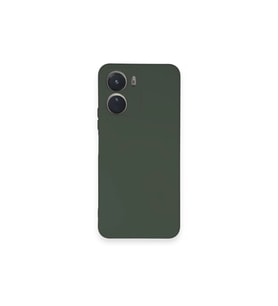 Vivo Y16 Kılıf Nano İçi Kadife Silikon - Koyu Yeşil