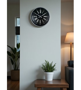 36 Cm Dekoratif Gri Duvar Saati