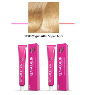 2 li Set Premium 12.03 Yoğun Altın Süper Açıcı - Kalıcı Krem Saç Boyası 2 X 50 g Tüp