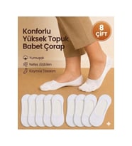 Görünmez Babet Çorap 8 Çift Çorap