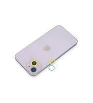 Durukar® iPhone 13 Mini Renkli Kamera Lens Koruma Cam - Sarı-Mavi