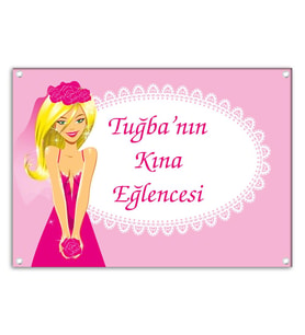 Kına Gecesi Kişiye Özel Afiş Sarışın Kına Kızı