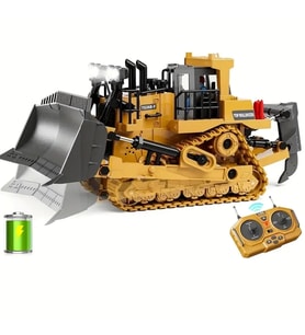 Uzaktan Kumandalı Buldozer Işıklı İnşaat Aracı 7-12 Yaş Erkek Çocuklar İçin
