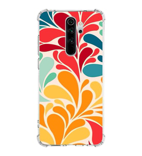 PrintiFy Xiaomi Note 8 Pro Uyumlu Retro Color 5 Baskılı Şeffaf Köşe Korumalı Antişok Kılıf