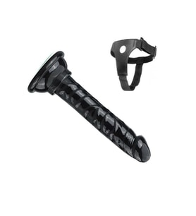 Belden Bağlamalı Takma 13 Cm Kemerli Penis Siyah