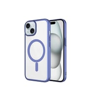 Apple iPhone 15 Uyumlu Kılıf Wireless Şarj Özellikli Sert PC Zore Mat Riksos M-safe Kapak (Mavi)