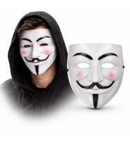 V Mask Premium Vendetta Beyaz Maske (guy Fawkes Stil)