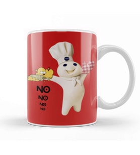 Funny Doughboy NO NO NO Kupa Bardak Porselen