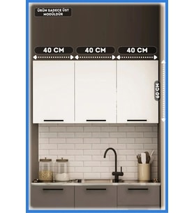 120 Cm Dani Mini Üst Mutfak Dolabı