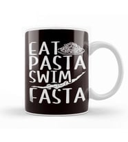 Eat Pasta Swim Fasta Swimmer Swimming Indoor Pool Athlete Kupa Bardak Porselen