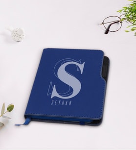 BK Gift Kişiye Özel İsimli Lacivert Termo Deri Defter-34
