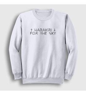 Presmono Unisex Beyaz Logo Harakiri For The Sky Sweatshirt 148343tt (Beyaz)