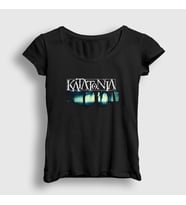 Presmono Kadın Siyah Forest Katatonia T-Shirt 89797tt