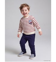 LCW baby Kırmızı Çizgili Erkek Bebek Takım