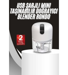 Mini Doğrayıcı Rondo Taşınabilir Mini El Blender Paslanmaz Çelik