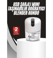 Mini Doğrayıcı Rondo Taşınabilir Mini El Blender Paslanmaz Çelik