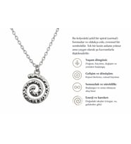 Spiral Form Minimal Kolye  Sarmal Uç Tasarım Zincir Kolye  Günlük Şık Takı