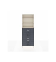 Arges Dolap 3 Raflı 7 Çekmeceli 88x30x243 Aytaşı-Antrasit