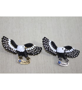 Swarovski Taşlı Kartal Figürlü Magnet (Çok Renkli)