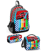 Kids Kırmızı Araba Desenli 3’lü Okul Çanta Seti SET0133257