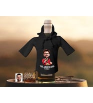 BK Gift Kişiye Özel Karikatürlü Mini Siyah İçki Şişesi Tişörtü , Ev Bar Dekoru, Viski, Şarap, Votka, Rakı Şişesi Tişörtü, Ev Barı-5