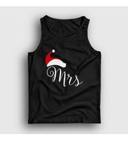 Presmono Unisex Siyah Mrs Yeni Yıl Yılbaşı Atlet 271078tt