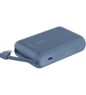 Belkin Boostcharge Power Bank, Entegre Kablolu Taşınabilir Şarj Cihazı 10K Pd 20W - Usb-C Güç Dağıtı (Çok Renkli)
