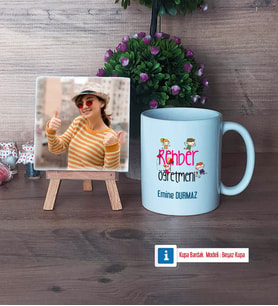 Rehber Öğretmeni Fotoğraflı Dekoratif Taş, Kupa Bardak Beyaz Hediye (Model 1)