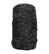 Angel Çanta Aksesuar Renkli Simli Polyester Makrome Siyah Renk 200 gr No:03