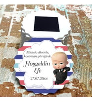 Magnet Hediyelik - Patron Bebek Temalı Doğum Günü Hatırası Magnet