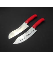 Gold Seri Eğri Santoku Şef Bıçağı - Gold Seri Eğri Şef Bıçağı Kanallı