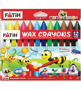 Fatih Mum Pastel Boya Wax Crayon Jumbo 12 Renk 50220 (Karışık)
