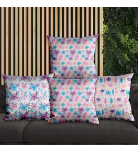eJOYA Çiçek Tasarımlı 4'lü Yastık İçi Ve Kırlent Kılıfı 45cm 113804