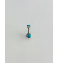 Opal Taş Detaylı Göbek Piercing - Pg0108