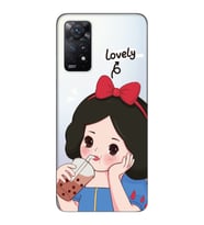 Redmi Note 11 Pro Uyumlu Pamuk Prenses Tasarımlı Şeffaf Telefon Kılıfı