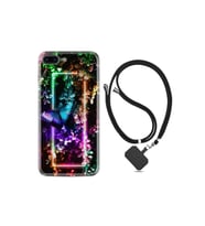 Iphone 7 8 Plus Uyumlu Ipli Boyun Askılı Desenli Silikon Butterfly Neon 1684