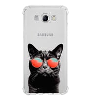 PrintiFy Samsung Galaxy J7 2016 Uyumlu Kedi 3 Baskılı Şeffaf Köşe Korumalı Antişok Kılıf