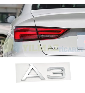 Audi A3 Arka Bagaj Yazı Logo Arma Amblem Yüksek Kalite Plastik