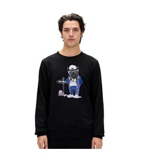 Bad Bear 24.02.12.020 Panther Crewneck Sweatshirt Siyah