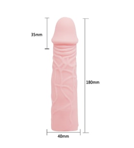 Medikal silikon penis uzatıcı kılıf ahududu aromalı kaydırıcı yağ seti