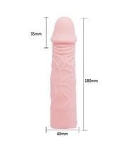 Medikal silikon penis uzatıcı kılıf ahududu aromalı kaydırıcı yağ seti