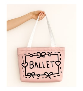 Ballet Amour Tasarım Mat Saten Çanta (Pudra Pembe)