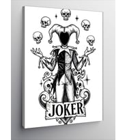 Kanvas Tablo Joker ve İskambil Kâğıdı Teması