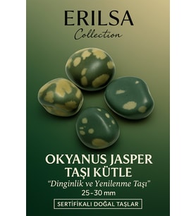 Sertifikalı Okyanus Jasper Taşı Kütle 25–30 mm Dinginlik, Yenilenme ve Huzur Taşı (Çok Renkli)