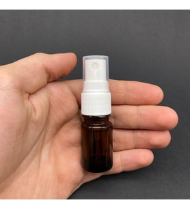5 Ml Amber Cam Şişe Beyaz Spreyli  ,  5Cc Kahverengi Spreyli Boş Şişe x 6 Adet