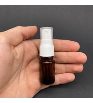 5 Ml Amber Cam Şişe Beyaz Spreyli  ,  5Cc Kahverengi Spreyli Boş Şişe x 6 Adet