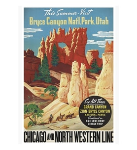 Bryce Canyon Seyahat Posteri Tablo Ahşap Poster Dekoratif