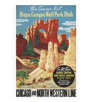 Bryce Canyon Seyahat Posteri Tablo Ahşap Poster Dekoratif