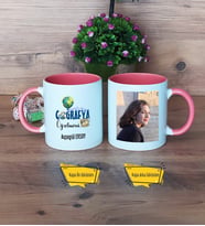 Coğrafya Öğretmeni Kupa Bardak Pembe Fotoğraflı Öğretmenler Günü Hediyesi